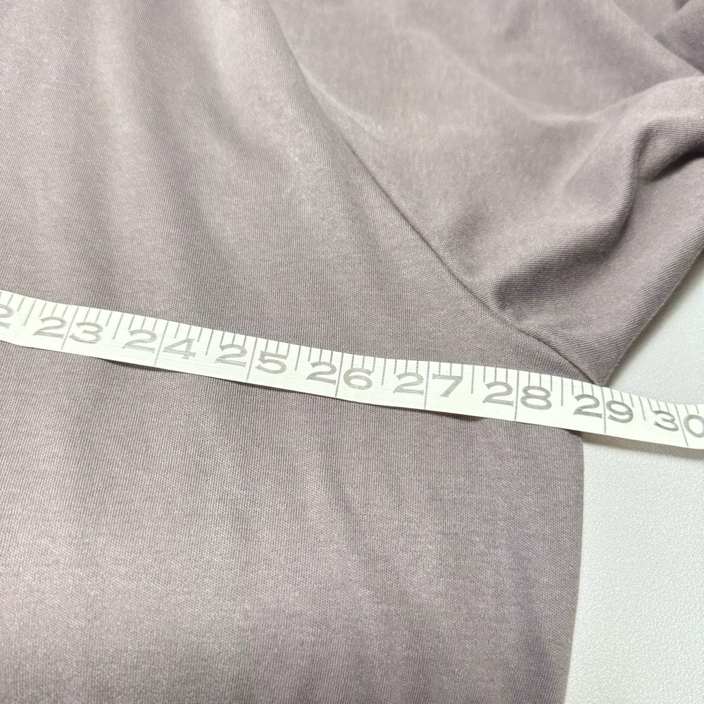 PURE FIBER Gray 100% Organic Cotton Knit Robe with Attached Belt - Picture 9 of 11